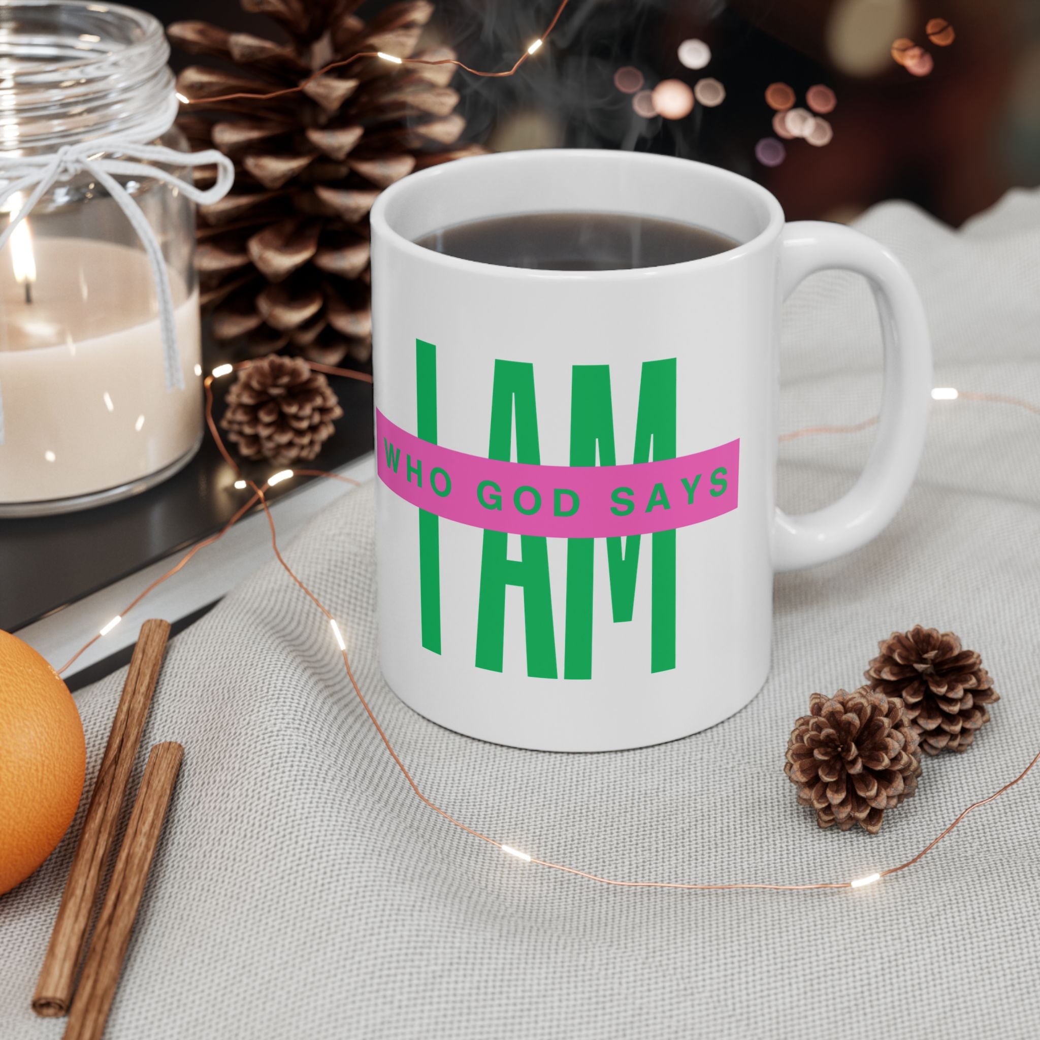 Who God Says I AM Mug |  Ceramic Coffee Cup