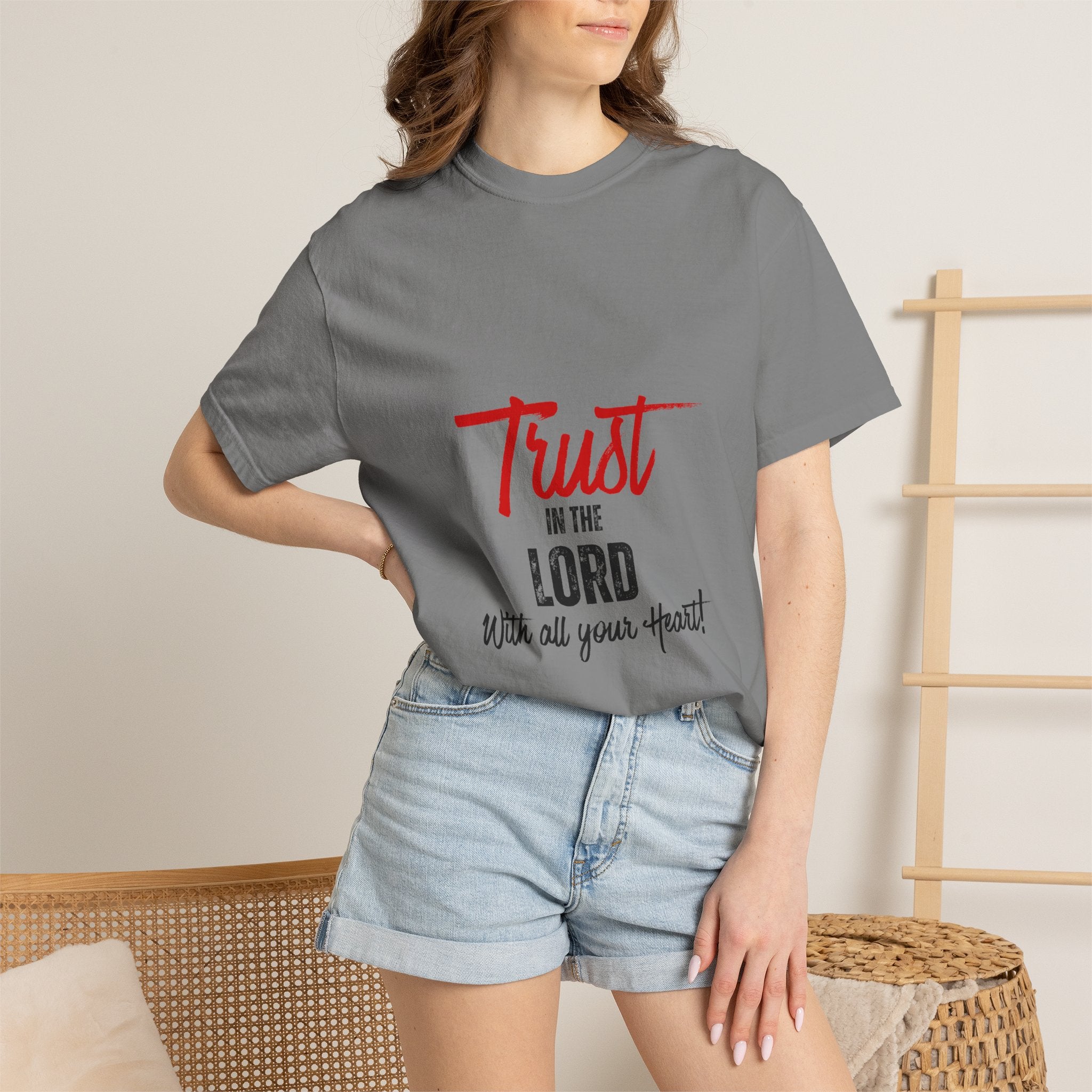 Faith T-Shirt — "Trust in the Lord With All Your Heart" Christian Tee