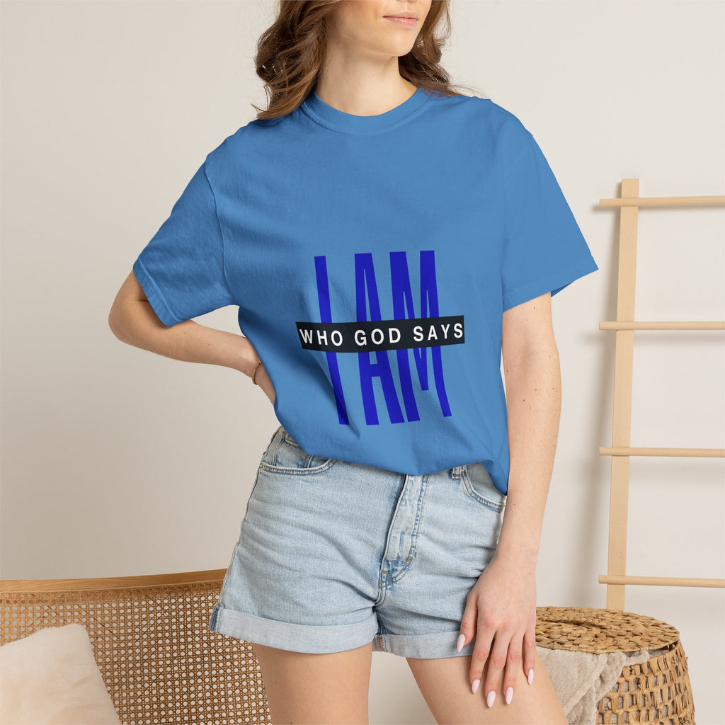 I AM Who God Says I Am T-Shirt | Christian Faith Typography
