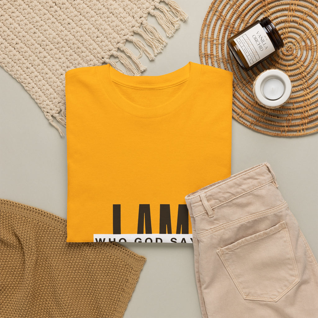 I AM Who God Says I Am T-Shirt | Christian Faith Typography