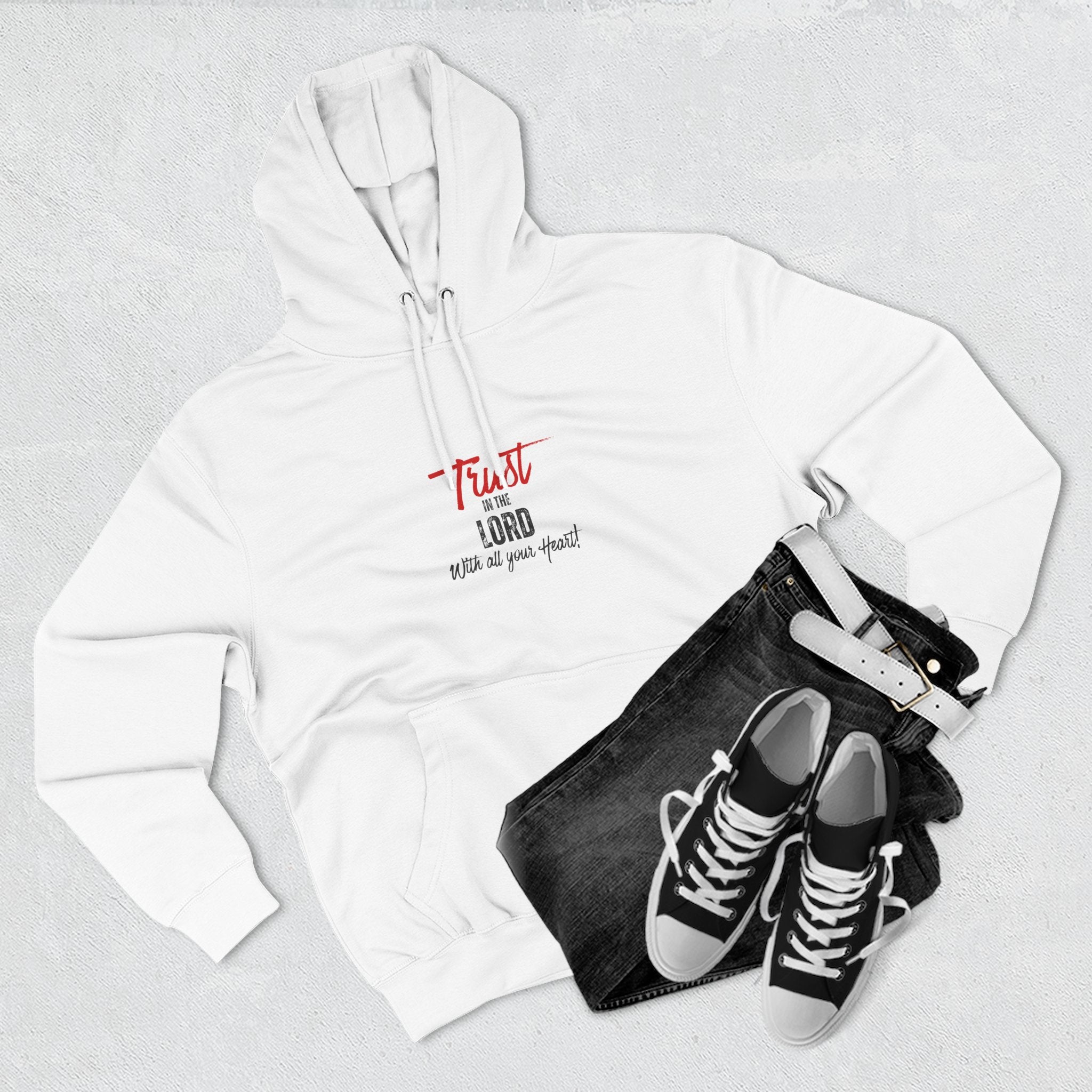 Trust the Lord Hoodie — "Trust the Lord with All Your Heart" Christian Faith Pullover