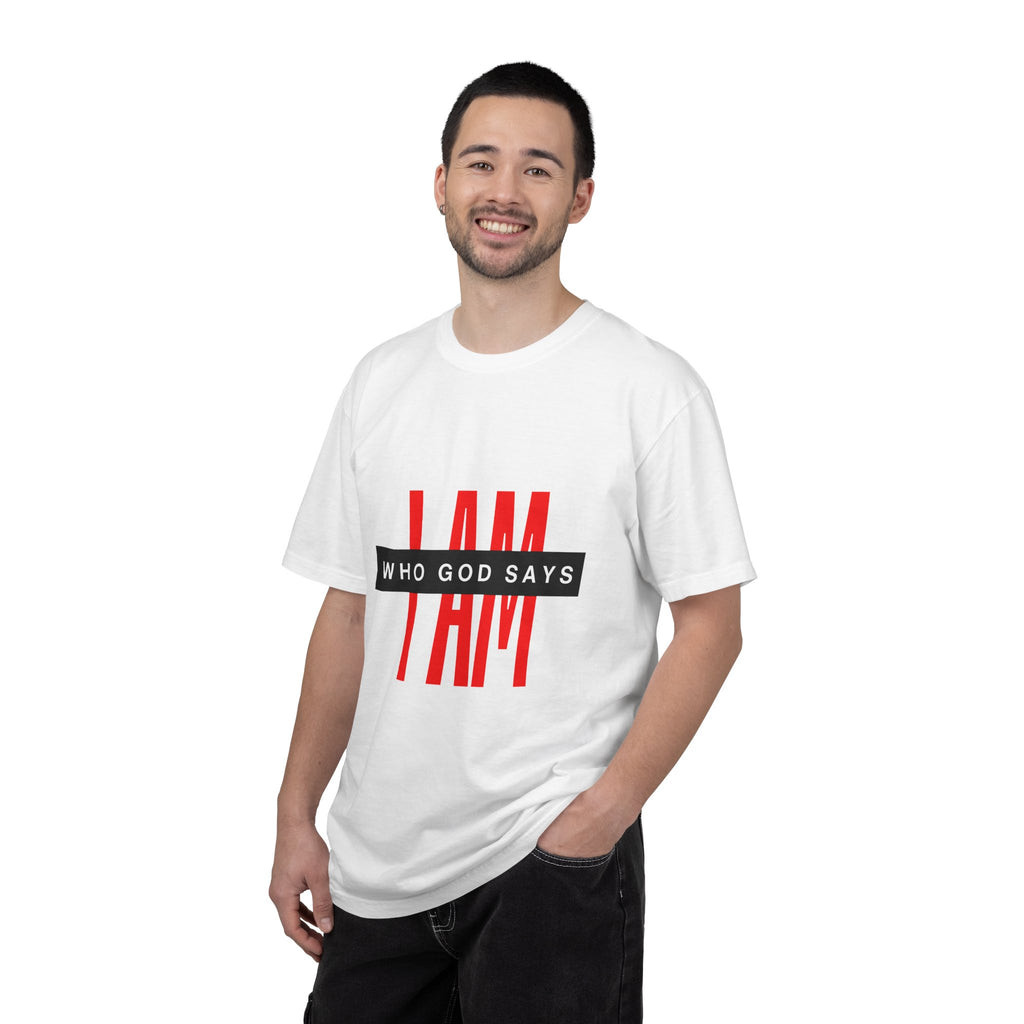 I AM Who God Says I AM T-shirt | Christian Faith Typography